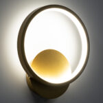GloboStar® TED 61072 Φωτιστικό Τοίχου - Απλίκα Design LED CCT 9W 1080lm 300° AC 220-240V - Εναλλαγή Φωτισμού μέσω Διακόπτη On/Off All In One Ψυχρό 6000k+Φυσικό 4500k+Θερμό 2700k Μ20 x Π5.5 x Υ23cm - Χρυσό Βούρτσας - Image 7