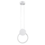 GloboStar® CYCLOS 61074 Κρεμαστό Φωτιστικό Οροφής Design LED CCT 9W 1080lm 300° AC 220-240V - Εναλλαγή Φωτισμού μέσω Διακόπτη On/Off All In One Ψυχρό 6000k+Φυσικό 4500k+Θερμό 2700k Μ21 x Π2.3 x Υ26.5cm - Λευκό - Image 4