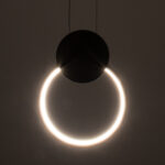 GloboStar® CYCLOS 61075 Κρεμαστό Φωτιστικό Οροφής Design LED CCT 9W 1080lm 300° AC 220-240V - Εναλλαγή Φωτισμού μέσω Διακόπτη On/Off All In One Ψυχρό 6000k+Φυσικό 4500k+Θερμό 2700k Μ21 x Π2.3 x Υ26.5cm - Χρυσό Βούρτσας - Image 9
