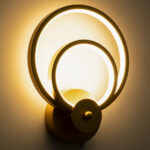 GloboStar® FREDDIE 61078 Φωτιστικό Τοίχου - Απλίκα Design LED CCT 15W 1800lm 300° AC 220-240V - Εναλλαγή Φωτισμού μέσω Διακόπτη On/Off All In One Ψυχρό 6000k+Φυσικό 4500k+Θερμό 2700k Μ20 x Π7.5 x Υ25cm - Χρυσό Βούρτσας - Image 6