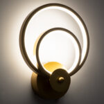 GloboStar® FREDDIE 61078 Φωτιστικό Τοίχου - Απλίκα Design LED CCT 15W 1800lm 300° AC 220-240V - Εναλλαγή Φωτισμού μέσω Διακόπτη On/Off All In One Ψυχρό 6000k+Φυσικό 4500k+Θερμό 2700k Μ20 x Π7.5 x Υ25cm - Χρυσό Βούρτσας - Image 7