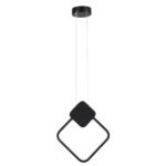 GloboStar® MARY 61082 Κρεμαστό Φωτιστικό Οροφής Design LED CCT 12W 1440lm 300° AC 220-240V - Εναλλαγή Φωτισμού μέσω Διακόπτη On/Off All In One Ψυχρό 6000k+Φυσικό 4500k+Θερμό 2700k Μ20 x Π2.3 x Υ28.5cm - Μαύρο - Image 4