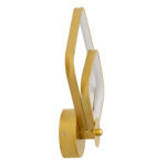 GloboStar® ANNA 61087 Φωτιστικό Τοίχου - Απλίκα Design LED CCT 15W 1800lm 300° AC 220-240V - Εναλλαγή Φωτισμού μέσω Διακόπτη On/Off All In One Ψυχρό 6000k+Φυσικό 4500k+Θερμό 2700k Μ25 x Π8 x Υ30cm - Χρυσό Βούρτσας - Image 4