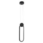 GloboStar® ILDI 61088 Κρεμαστό Φωτιστικό Οροφής Design LED CCT 12W 1440lm 300° AC 220-240V - Εναλλαγή Φωτισμού μέσω Διακόπτη On/Off All In One Ψυχρό 6000k+Φυσικό 4500k+Θερμό 2700k Μ10 x Π2.3 x Υ38cm - Μαύρο - Image 3
