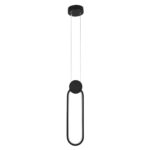 GloboStar® ILDI 61088 Κρεμαστό Φωτιστικό Οροφής Design LED CCT 12W 1440lm 300° AC 220-240V - Εναλλαγή Φωτισμού μέσω Διακόπτη On/Off All In One Ψυχρό 6000k+Φυσικό 4500k+Θερμό 2700k Μ10 x Π2.3 x Υ38cm - Μαύρο - Image 4