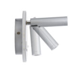 GloboStar® JERSEY 61103 Μοντέρνο Φωτιστικό Τοίχου - Απλίκα Ξενοδοχείου Bed Side LED 10W 1380lm 36° & 360° AC 220-240V - Reading Light & 360° Κρυφός Φωτισμός - Φορτιστής USB 3A - Φ14.5 x Π4cm - Φυσικό Λευκό 4500K - Νίκελ Βούρτσας - Image 4
