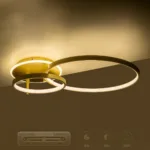 GLOBOSTAR® NEMESIS 61107 Μοντέρνο Φωτιστικό Οροφής LED 67W 7573lm 360° AC 220-240V IP20 Ρυθμιζόμενο Λευκό CCT με Χειριστήριο από 2700K έως 6000K Dimmable - Lumileds SMD Chip - Χρυσό Βούρτσας - Μ84 x Π45 x Υ13cm - 3 Χρόνια Εγγύηση - Image 11