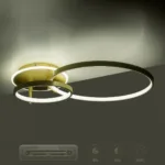 GLOBOSTAR® NEMESIS 61107 Μοντέρνο Φωτιστικό Οροφής LED 67W 7573lm 360° AC 220-240V IP20 Ρυθμιζόμενο Λευκό CCT με Χειριστήριο από 2700K έως 6000K Dimmable - Lumileds SMD Chip - Χρυσό Βούρτσας - Μ84 x Π45 x Υ13cm - 3 Χρόνια Εγγύηση - Image 12