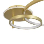 GLOBOSTAR® NEMESIS 61107 Μοντέρνο Φωτιστικό Οροφής LED 67W 7573lm 360° AC 220-240V IP20 Ρυθμιζόμενο Λευκό CCT με Χειριστήριο από 2700K έως 6000K Dimmable - Lumileds SMD Chip - Χρυσό Βούρτσας - Μ84 x Π45 x Υ13cm - 3 Χρόνια Εγγύηση - Image 7