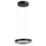 GloboStar® DIAMOND 61126 Κρεμαστό Φωτιστικό Δαχτυλίδι-Κύκλος LED CCT 20W 2356lm 360° AC 220-240V - Εναλλαγή Φωτισμού μέσω Τηλεχειριστηρίου All In One Ψυχρό 6000k+Φυσικό 4500k+Θερμό 2700k Dimmable Φ25cm - Μαύρο - 3 Years Warranty - Image 4