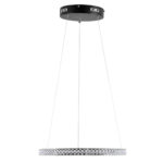 GloboStar® DIAMOND 61128 Κρεμαστό Φωτιστικό Δαχτυλίδι-Κύκλος LED CCT 30W 3513lm 360° AC 220-240V - Εναλλαγή Φωτισμού μέσω Τηλεχειριστηρίου All In One Ψυχρό 6000k+Φυσικό 4500k+Θερμό 2700k Dimmable Φ40cm - Μαύρο - 3 Years Warranty - Image 2