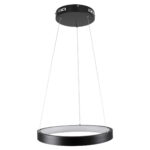 GloboStar® NEMESIS 61155 Κρεμαστό Φωτιστικό Δαχτυλίδι-Κύκλος LED CCT 30W 3513lm 360° AC 220-240V - Εναλλαγή Φωτισμού μέσω Τηλεχειριστηρίου All In One Ψυχρό 6000k+Φυσικό 4500k+Θερμό 2700k Dimmable Φ40cm - Μαύρο - 3 Years Warranty - Image 4