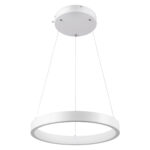 GloboStar® NEMESIS 61156 Κρεμαστό Φωτιστικό Δαχτυλίδι-Κύκλος LED CCT 30W 3513lm 360° AC 220-240V - Εναλλαγή Φωτισμού μέσω Τηλεχειριστηρίου All In One Ψυχρό 6000k+Φυσικό 4500k+Θερμό 2700k Dimmable Φ40cm - Λευκό - 3 Years Warranty - Image 2