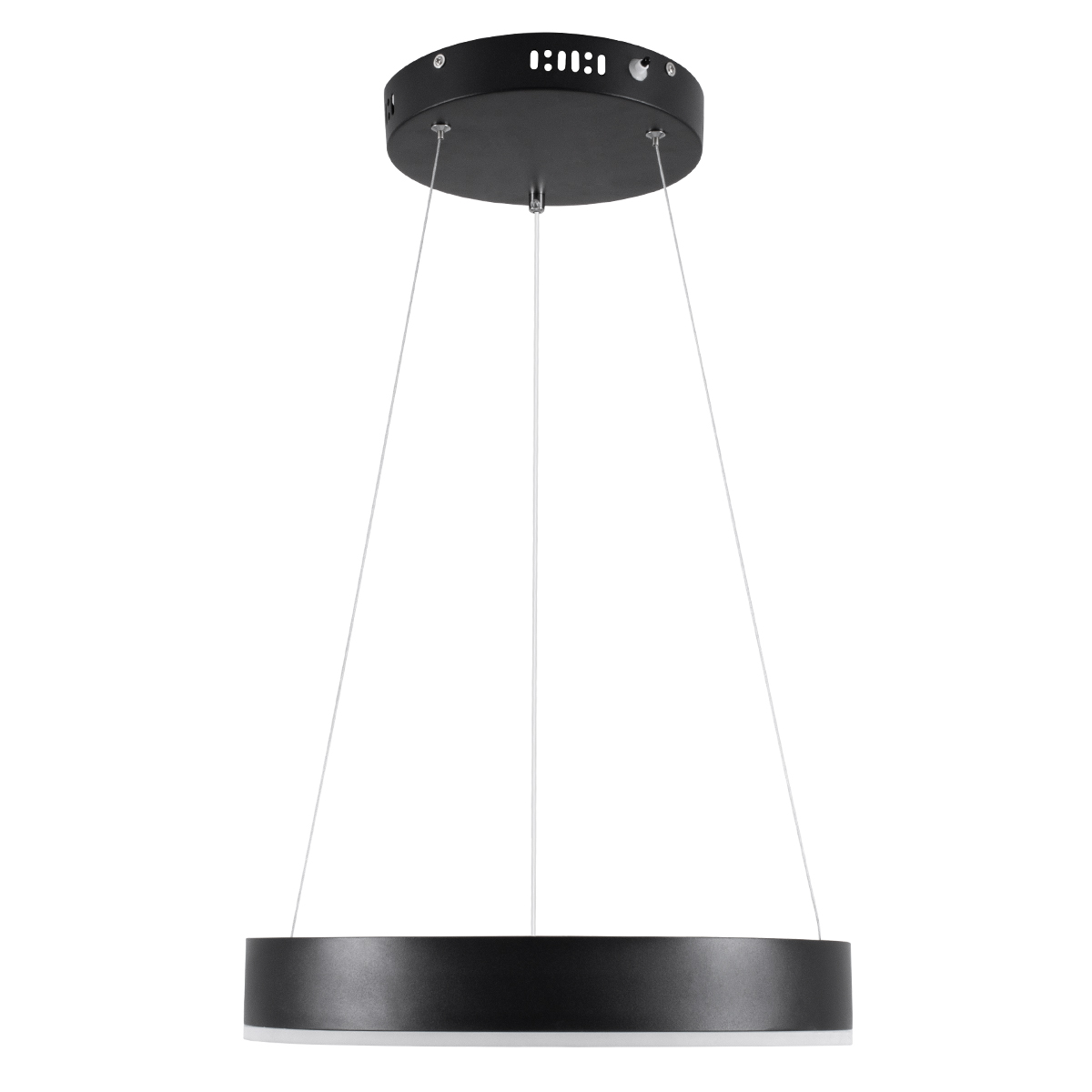 GloboStar® VENOM 61173 Κρεμαστό Φωτιστικό Δαχτυλίδι-Κύκλος LED CCT 30W 3513lm 120° AC 220-240V - Εναλλαγή Φωτισμού μέσω Τηλεχειριστηρίου All In One Ψυχρό 6000K+Φυσικό 4500K+Θερμό 2700K Dimmable Φ40cm - Μαύρο - 3 Years Warranty - Image 3