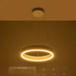 GLOBOSTAR® VENOM 61174 Μοντέρνο Κρεμαστό Φωτιστικό Οροφής LED 30W 3513lm 120° AC 220-240V IP20 Ρυθμιζόμενο Λευκό CCT με Χειριστήριο από 2700K έως 6000K Dimmable - Lumileds SMD Chip - Λευκό Ματ - Μ40 x Π40 x Υ6.5cm - 3 Χρόνια Εγγύηση - Image 10