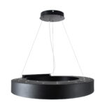 GloboStar® RA 61194 Κρεμαστό Φωτιστικό Δαχτυλίδι-Κύκλος LED CCT 67W 7370lm 120° AC 220-240V - Εναλλαγή Φωτισμού μέσω Τηλεχειριστηρίου All In One Ψυχρό 6000k+Φυσικό 4500k+Θερμό 2700k Dimmable Φ60cm - Μαύρο - 3 Years Warranty - Image 4