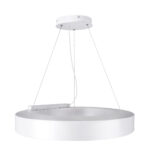 GloboStar® RA 61195 Κρεμαστό Φωτιστικό Δαχτυλίδι-Κύκλος LED CCT 67W 7370lm 120° AC 220-240V - Εναλλαγή Φωτισμού μέσω Τηλεχειριστηρίου All In One Ψυχρό 6000k+Φυσικό 4500k+Θερμό 2700k Dimmable Φ60cm - Λευκό - 3 Years Warranty - Image 4