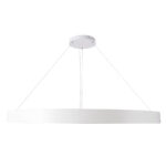 GloboStar® RA 61199 Κρεμαστό Φωτιστικό Δαχτυλίδι-Κύκλος LED CCT 100W 11020lm 120° AC 220-240V - Εναλλαγή Φωτισμού μέσω Τηλεχειριστηρίου All In One Ψυχρό 6000k+Φυσικό 4500k+Θερμό 2700k Dimmable Φ120cm - Λευκό - 3 Years Warranty - Image 3