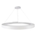 GloboStar® RA 61199 Κρεμαστό Φωτιστικό Δαχτυλίδι-Κύκλος LED CCT 100W 11020lm 120° AC 220-240V - Εναλλαγή Φωτισμού μέσω Τηλεχειριστηρίου All In One Ψυχρό 6000k+Φυσικό 4500k+Θερμό 2700k Dimmable Φ120cm - Λευκό - 3 Years Warranty - Image 4