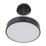 GloboStar® BURTON 61200-P Κρεμαστή Πλαφονιέρα Οροφής LED CCT 67W 7370lm 120° AC 220-240V - Εναλλαγή Φωτισμού μέσω Τηλεχειριστηρίου All In One Ψυχρό 6000k+Φυσικό 4500k+Θερμό 2700k Dimmable Φ40cm - Μαύρο - 3 Years Warranty - Image 4