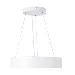 GloboStar® BURTON 61201-P Κρεμαστή Πλαφονιέρα Οροφής LED CCT 67W 7370lm 120° AC 220-240V - Εναλλαγή Φωτισμού μέσω Τηλεχειριστηρίου All In One Ψυχρό 6000k+Φυσικό 4500k+Θερμό 2700k Dimmable Φ40cm - Λευκό - 3 Years Warranty - Image 2