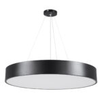 GloboStar® BURTON 61202-P Κρεμαστή Πλαφονιέρα Οροφής LED CCT 75W 8625lm 120° AC 220-240V - Εναλλαγή Φωτισμού μέσω Τηλεχειριστηρίου All In One Ψυχρό 6000k+Φυσικό 4500k+Θερμό 2700k Dimmable Φ60cm - Μαύρο - 3 Years Warranty - Image 2