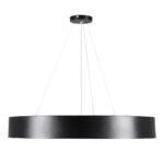 GloboStar® BURTON 61202-P Κρεμαστή Πλαφονιέρα Οροφής LED CCT 75W 8625lm 120° AC 220-240V - Εναλλαγή Φωτισμού μέσω Τηλεχειριστηρίου All In One Ψυχρό 6000k+Φυσικό 4500k+Θερμό 2700k Dimmable Φ60cm - Μαύρο - 3 Years Warranty - Image 3