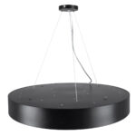 GloboStar® BURTON 61202-P Κρεμαστή Πλαφονιέρα Οροφής LED CCT 75W 8625lm 120° AC 220-240V - Εναλλαγή Φωτισμού μέσω Τηλεχειριστηρίου All In One Ψυχρό 6000k+Φυσικό 4500k+Θερμό 2700k Dimmable Φ60cm - Μαύρο - 3 Years Warranty - Image 4