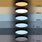 GloboStar® BURTON 61202-S Πλαφονιέρα Οροφής LED CCT 75W 8625lm 120° AC 220-240V - Εναλλαγή Φωτισμού μέσω Τηλεχειριστηρίου All In One Ψυχρό 6000k+Φυσικό 4500k+Θερμό 2700k Dimmable Φ60cm - Μαύρο - 3 Years Warranty - Image 17