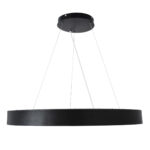 GloboStar® BURTON 61204-P Κρεμαστή Πλαφονιέρα Οροφής LED CCT 100W 11020lm 120° AC 220-240V - Εναλλαγή Φωτισμού μέσω Τηλεχειριστηρίου All In One Ψυχρό 6000k+Φυσικό 4500k+Θερμό 2700k Dimmable Φ80cm - Μαύρο - 3 Years Warranty - Image 2