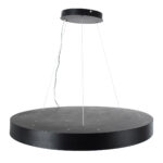 GloboStar® BURTON 61204-P Κρεμαστή Πλαφονιέρα Οροφής LED CCT 100W 11020lm 120° AC 220-240V - Εναλλαγή Φωτισμού μέσω Τηλεχειριστηρίου All In One Ψυχρό 6000k+Φυσικό 4500k+Θερμό 2700k Dimmable Φ80cm - Μαύρο - 3 Years Warranty - Image 3