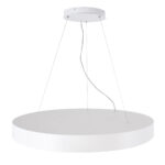 GloboStar® BURTON 61205-P Κρεμαστή Πλαφονιέρα Οροφής LED CCT 100W 11020lm 120° AC 220-240V - Εναλλαγή Φωτισμού μέσω Τηλεχειριστηρίου All In One Ψυχρό 6000k+Φυσικό 4500k+Θερμό 2700k Dimmable Φ80cm - Λευκό - 3 Years Warranty - Image 3