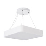 GloboStar® KAMALA 61207-P Κρεμαστή Πλαφονιέρα Οροφής LED CCT 67W 7370lm 120° AC 220-240V - Εναλλαγή Φωτισμού μέσω Τηλεχειριστηρίου All In One Ψυχρό 6000k+Φυσικό 4500k+Θερμό 2700k Dimmable Μ40 x Π40 x Υ8cm - Λευκό - 3 Years Warranty - Image 2