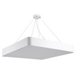GloboStar® KAMALA 61209-P Κρεμαστή Πλαφονιέρα Οροφής LED CCT 75W 8625lm 120° AC 220-240V - Εναλλαγή Φωτισμού μέσω Τηλεχειριστηρίου All In One Ψυχρό 6000k+Φυσικό 4500k+Θερμό 2700k Dimmable Μ60 x Π60 x Υ8cm - Λευκό - 3 Years Warranty - Image 2
