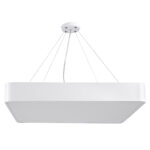 GloboStar® KAMALA 61209-P Κρεμαστή Πλαφονιέρα Οροφής LED CCT 75W 8625lm 120° AC 220-240V - Εναλλαγή Φωτισμού μέσω Τηλεχειριστηρίου All In One Ψυχρό 6000k+Φυσικό 4500k+Θερμό 2700k Dimmable Μ60 x Π60 x Υ8cm - Λευκό - 3 Years Warranty - Image 3