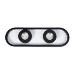 GloboStar® NESPO 61212 Φωτιστικό Οροφής Linear Design LED CCT με Κινούμενα Σποτ LED Spot Downlight 36W 4032lm 360° & 45° AC 220-240V - Εναλλαγή Φωτισμού μέσω Διακόπτη On/Off All In One Ψυχρό 6000k+Φυσικό 4500k+Θερμό 2700k Μ40 x Π13 x Υ6.5cm - Μαύρο - Image 4