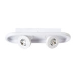 GloboStar® NESPO 61213 Φωτιστικό Οροφής Linear Design LED CCT με Κινούμενα Σποτ LED Spot Downlight 36W 4032lm 360° & 45° AC 220-240V - Εναλλαγή Φωτισμού μέσω Διακόπτη On/Off All In One Ψυχρό 6000k+Φυσικό 4500k+Θερμό 2700k Μ40 x Π13 x Υ6.5cm - Λευκό - Image 3