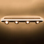 GloboStar® NESPO 61214 Φωτιστικό Οροφής Linear Design LED CCT με Κινούμενα Σποτ LED Spot Downlight 48W 5376lm 360° & 45° AC 220-240V - Εναλλαγή Φωτισμού μέσω Διακόπτη On/Off All In One Ψυχρό 6000k+Φυσικό 4500k+Θερμό 2700k Μ80 x Π13 x Υ6.5cm - Μαύρο - Image 10