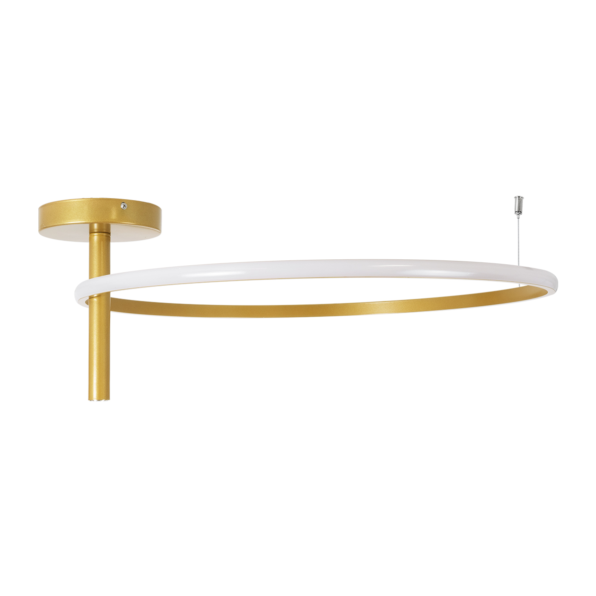 GloboStar® VERONA 61225 Φωτιστικό Οροφής Δαχτυλίδι-Κύκλος LED CCT 36W 4032lm 360° AC 220-240V - Εναλλαγή Φωτισμού μέσω Διακόπτη On/Off All In One Ψυχρό 6000k+Φυσικό 4500k+Θερμό 2700K Φ60 x Υ23cm - Χρυσό Βούρτσας - 3 Χρόνια Εγγύηση - Image 3