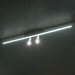 GLOBOSTAR® BARETTI 61226 Φωτιστικό Οροφής Linear Design LED CCT με Κινούμενα Σποτ LED Downlight 24W 2688lm 160° & 45° AC 220-240V IP20  - Εναλλαγή Φωτισμού μέσω Διακόπτη On/Off All In One Ψυχρό 6000k+Φυσικό 4500k+Θερμό 2700k - Μ80 x Π5.5 x Υ5 cm - Μαύρο - 3 Χρόνια Εγγύηση - Image 7