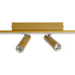 GLOBOSTAR® BARETTI 61228 Φωτιστικό Οροφής Linear Design LED CCT με Κινούμενα Σποτ LED Downlight 24W 2688lm 160° & 45° AC 220-240V IP20  - Εναλλαγή Φωτισμού μέσω Διακόπτη On/Off All In One Ψυχρό 6000k+Φυσικό 4500k+Θερμό 2700k - Μ80 x Π5.5 x Υ5 cm - Χρυσό - 3 Χρόνια Εγγύηση - Image 6