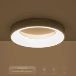 GloboStar® SALEM 61234 Πλαφονιέρα Οροφής Δαχτυλίδι-Κύκλος LED CCT 75W 8625lm 120° AC 220-240V - Εναλλαγή Φωτισμού μέσω Τηλεχειριστηρίου All In One Ψυχρό 6000k+Φυσικό 4500k+Θερμό 2700k Dimmable Φ45cm - Ασημί - 3 Years Warranty - Image 11