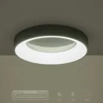 GloboStar® SALEM 61234 Πλαφονιέρα Οροφής Δαχτυλίδι-Κύκλος LED CCT 75W 8625lm 120° AC 220-240V - Εναλλαγή Φωτισμού μέσω Τηλεχειριστηρίου All In One Ψυχρό 6000k+Φυσικό 4500k+Θερμό 2700k Dimmable Φ45cm - Ασημί - 3 Years Warranty - Image 12