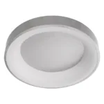 GloboStar® SALEM 61234 Πλαφονιέρα Οροφής Δαχτυλίδι-Κύκλος LED CCT 75W 8625lm 120° AC 220-240V - Εναλλαγή Φωτισμού μέσω Τηλεχειριστηρίου All In One Ψυχρό 6000k+Φυσικό 4500k+Θερμό 2700k Dimmable Φ45cm - Ασημί - 3 Years Warranty - Image 3