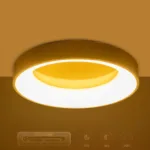 GloboStar® SALEM 61235 Πλαφονιέρα Οροφής Δαχτυλίδι-Κύκλος LED CCT 75W 8625lm 120° AC 220-240V - Εναλλαγή Φωτισμού μέσω Τηλεχειριστηρίου All In One Ψυχρό 6000k+Φυσικό 4500k+Θερμό 2700k Dimmable Φ45cm - Χρυσό Σαμπανιζέ - 3 Years Warranty - Image 10