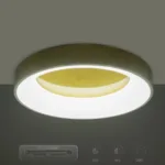 GloboStar® SALEM 61235 Πλαφονιέρα Οροφής Δαχτυλίδι-Κύκλος LED CCT 75W 8625lm 120° AC 220-240V - Εναλλαγή Φωτισμού μέσω Τηλεχειριστηρίου All In One Ψυχρό 6000k+Φυσικό 4500k+Θερμό 2700k Dimmable Φ45cm - Χρυσό Σαμπανιζέ - 3 Years Warranty - Image 12