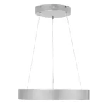 GloboStar® SALEM 61242 Κρεμαστή Πλαφονιέρα Οροφής Δαχτυλίδι-Κύκλος LED CCT 75W 8625lm 120° AC 220-240V - Εναλλαγή Φωτισμού μέσω Τηλεχειριστηρίου All In One Ψυχρό 6000k+Φυσικό 4500k+Θερμό 2700k Dimmable Φ45cm - Ασημί - 3 Years Warranty - Image 3