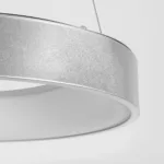 GloboStar® SALEM 61242 Κρεμαστή Πλαφονιέρα Οροφής Δαχτυλίδι-Κύκλος LED CCT 75W 8625lm 120° AC 220-240V - Εναλλαγή Φωτισμού μέσω Τηλεχειριστηρίου All In One Ψυχρό 6000k+Φυσικό 4500k+Θερμό 2700k Dimmable Φ45cm - Ασημί - 3 Years Warranty - Image 5