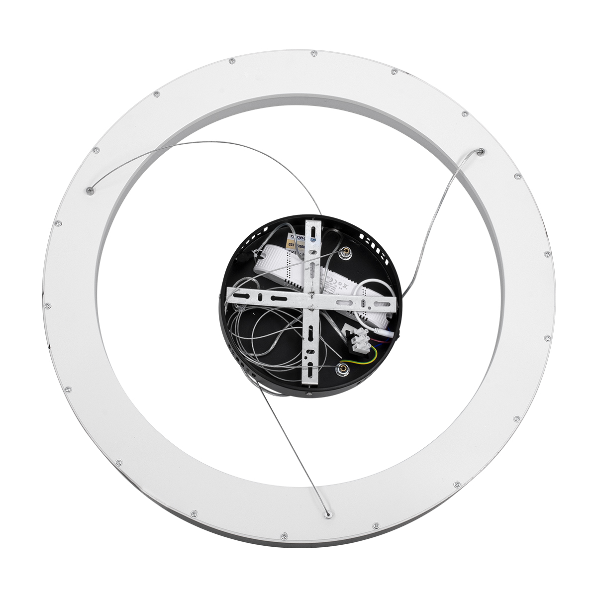 GloboStar® SALEM 61245 Κρεμαστή Πλαφονιέρα Οροφής Δαχτυλίδι-Κύκλος LED CCT 105W 12075lm 120° AC 220-240V - Εναλλαγή Φωτισμού μέσω Τηλεχειριστηρίου All In One Ψυχρό 6000k+Φυσικό 4500k+Θερμό 2700k Dimmable Φ60cm - Μαύρο - 3 Years Warranty - Image 7