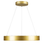 GloboStar® SALEM 61247 Κρεμαστή Πλαφονιέρα Οροφής Δαχτυλίδι-Κύκλος LED CCT 105W 12075lm 120° AC 220-240V - Εναλλαγή Φωτισμού μέσω Τηλεχειριστηρίου All In One Ψυχρό 6000k+Φυσικό 4500k+Θερμό 2700k Dimmable Φ60cm - Χρυσό Σαμπανιζέ - 3 Years Warranty - Image 3
